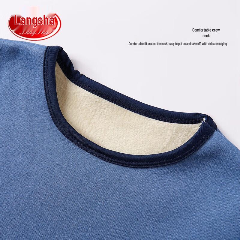 LangSha Kids' Thickened Plush Thermal Underwear Set