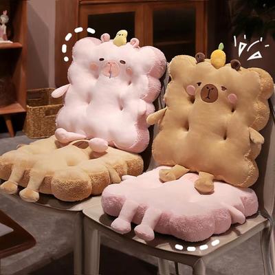 40cm Cartoon Animals Kawaii Capybara Seat Cushion Office Home Decor Cute Super Soft Smoothing Girls Boys Birthday New Year Gifts