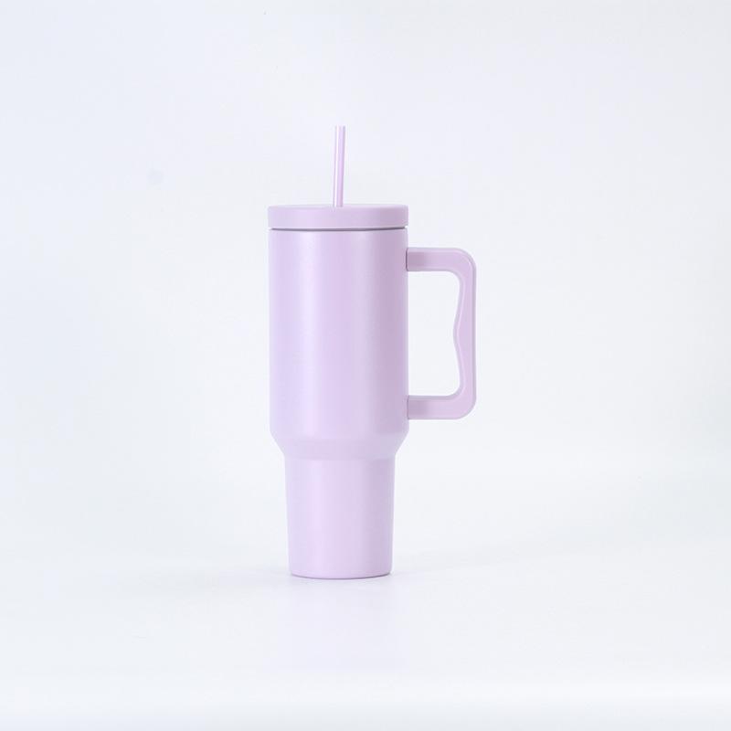 Americká termoska z nerezové oceli s rukojetí, přenosná, s ledem a brčkem do auta