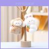 Portachiavi Peluche Scimmia e Coniglio con Design Carota e Pesca per Regalo Ragazze e Collezionabile Divertente
