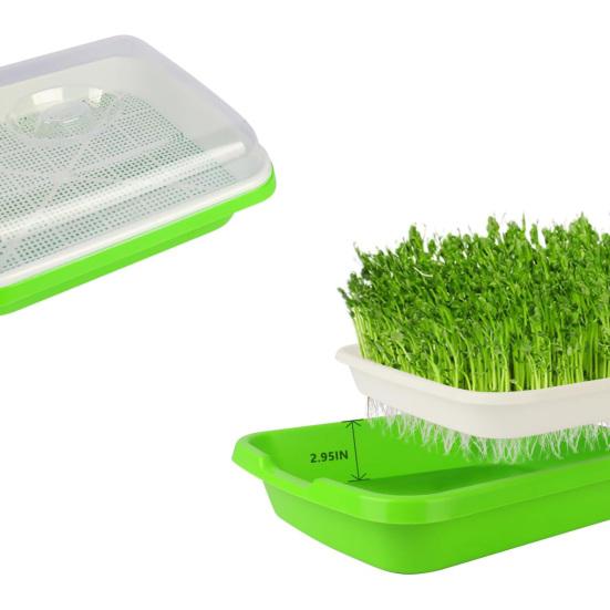 5 ks podnos pro naklíčení rostlin s odtokovými otvory BPA Free Garden Hydroponické množení půdy bez půdy pro mladé rostliny Sada pro pěstování pšeničné trávy Microgreens