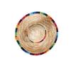 Womens Adjustable Straw Hat With Colorful Plaid Boho Chic Mexican Style Sun Beach Travel