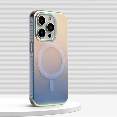 Luxury Matte Laser Gradient Magnetic For Magsafe Case For iPhone 17 16 15 14 13 12 Pro Max Aurora Shockproof Protective Cover