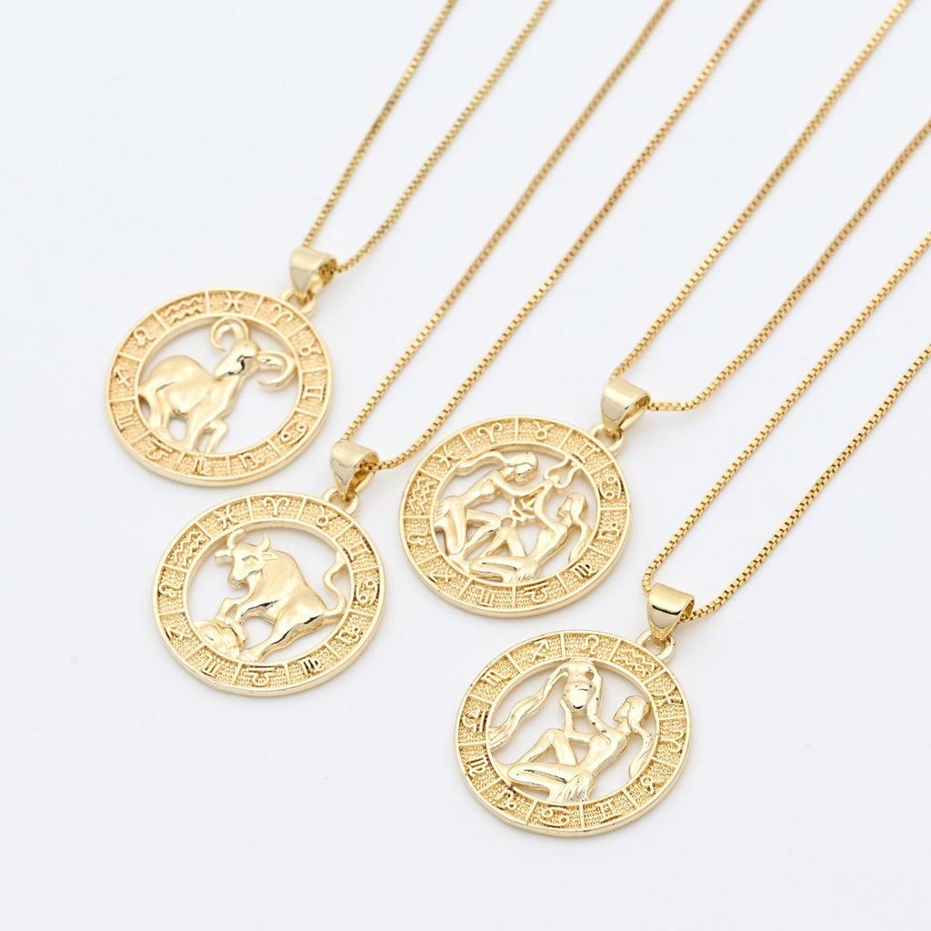 Zodiac Constellation Pendant Necklace for Men and Women - Elegant DIY Jewelry Accessory