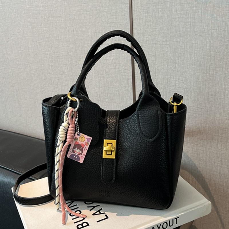 Fashion Trend Hand-carried Bucket Bag Woman 2025 New Summer Simple and Versatile Work Casual Messenger Bag Woman