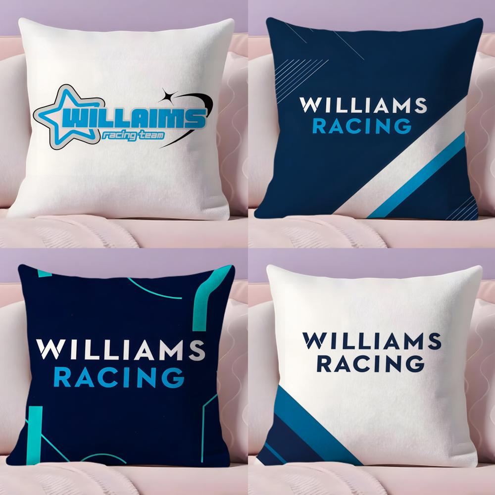 Racing W-Williams Cushion Cover Plush Fabric Soft Double-Sided Printed Invisible Zipper Sofa Pillow Case Home Decor