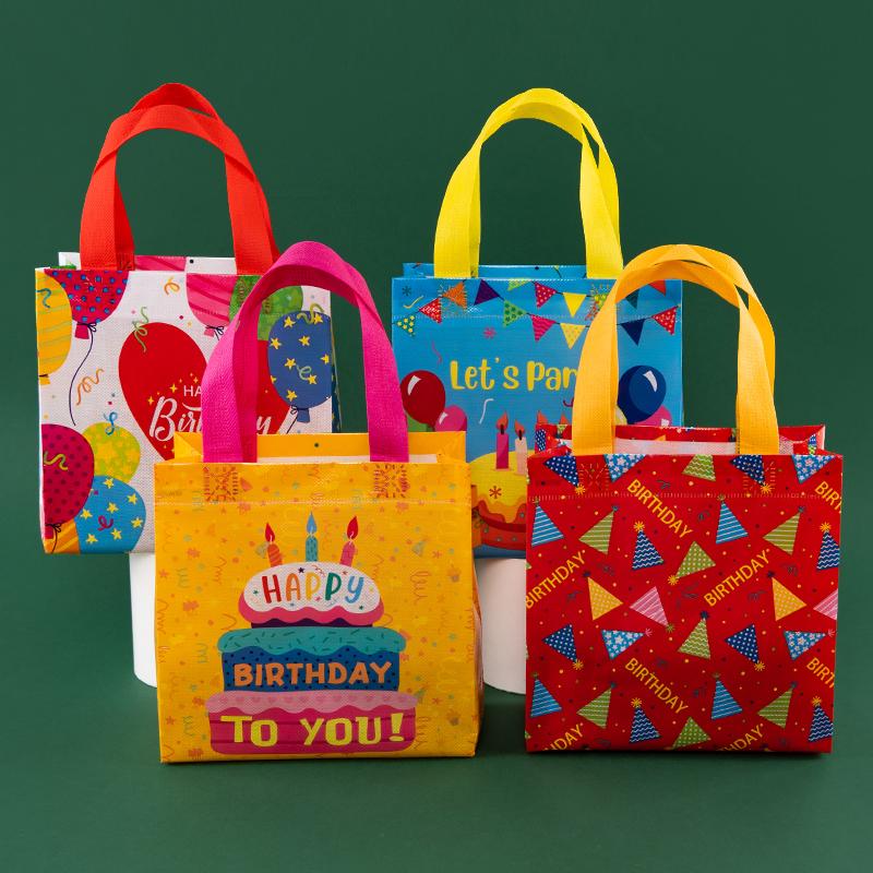 StoBag Party Watertight Non-woven Protable Bag Storag Packaging Clothes Candy Book Gifts Shipping Weeding Kids Birthday Suppily