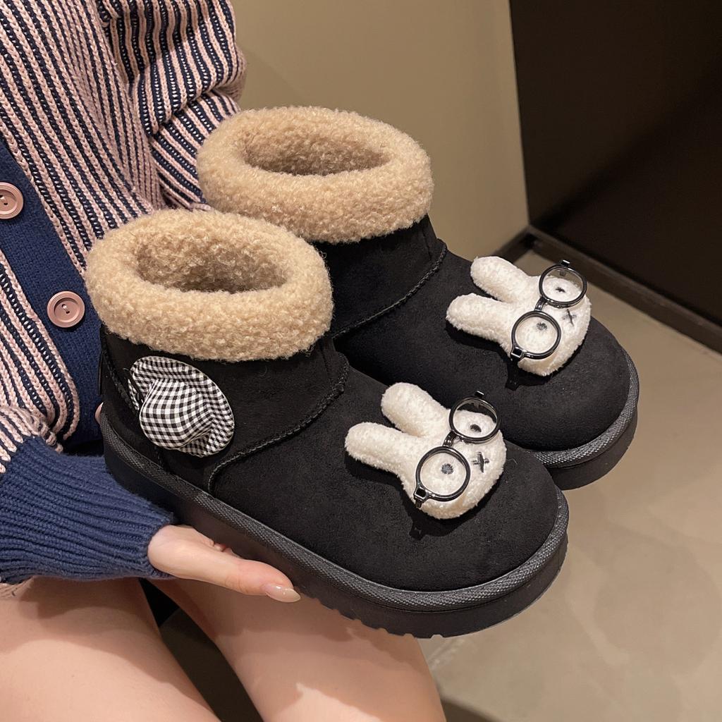 Winter verdickte Schneestiefel Damen Winter neu rutschfest dicksohlig warm vielseitig kurz Mode Baumwollschuhe