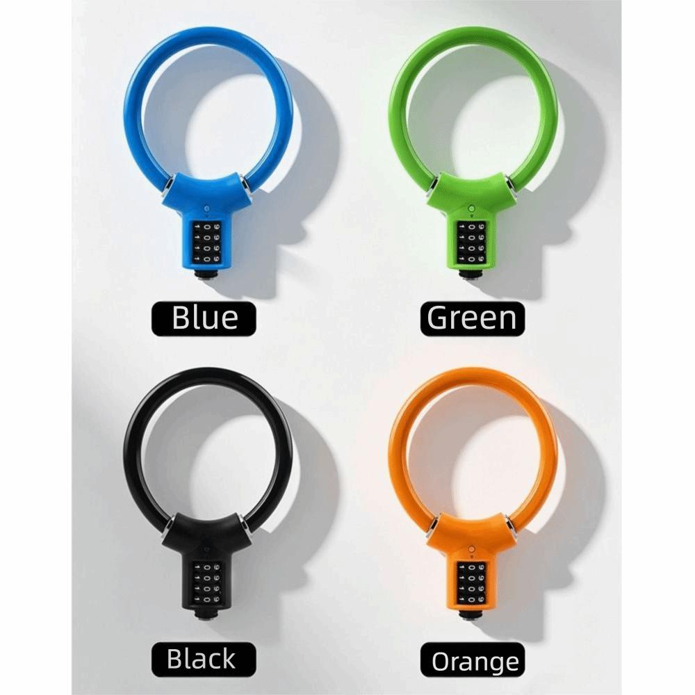 4 Digit Combination Bicycle Combination Lock Portable Ring Lock Keyless Bike Cable Lock Bicycle