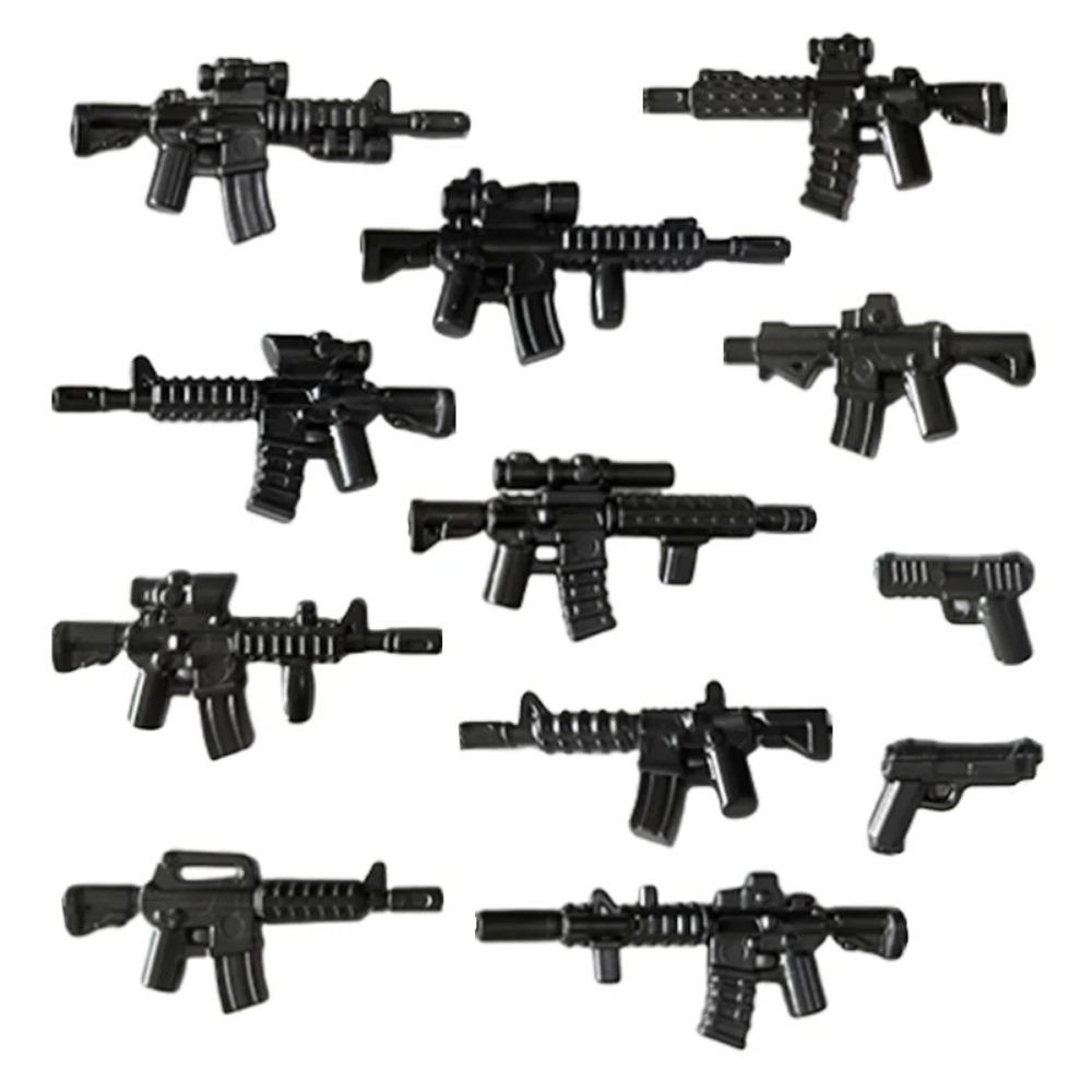 

Военные конструкторы Второй мировой войны, фигурки солдат, оружие, снаряжение, аксессуары, пулеметы Гатлинга M2, РПГ, MOC, мини-кирпичики