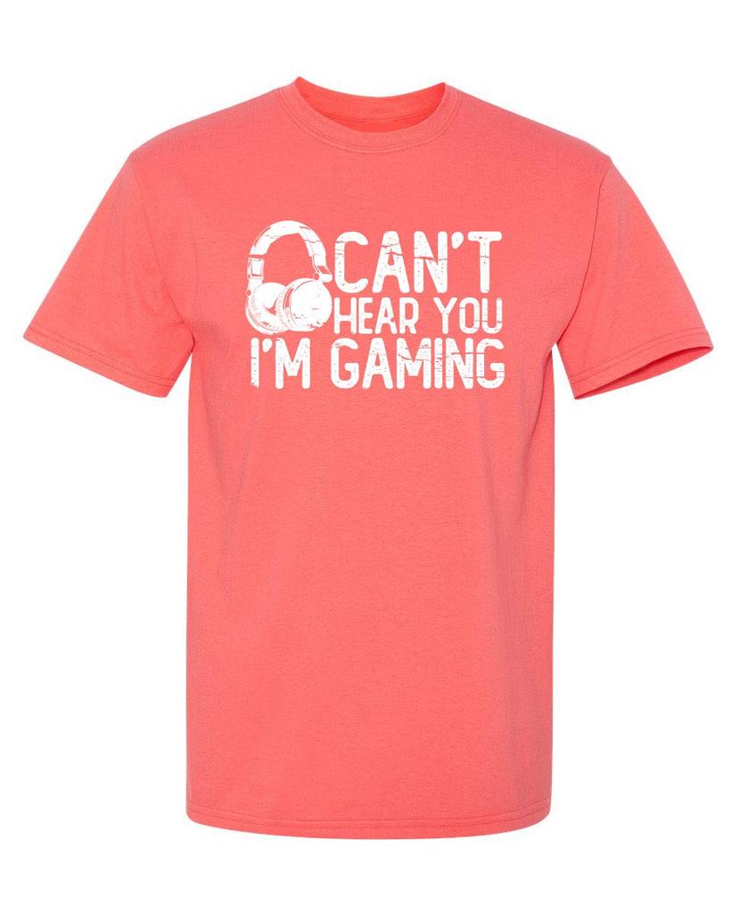 Cant Hear You Im Gaming Headset Graphic Video Games Gamer Mens Funny T Shirt
