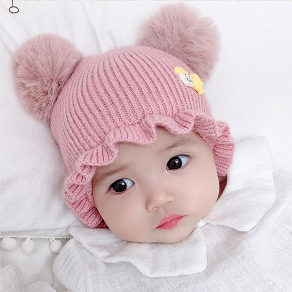 Knitted Beanie Cap Cute Pullover Hat Fashion Warm Hat  for Baby