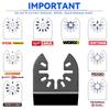 60-Piece Universal Oscillating Saw Blade Set - Arc & Straight Blades for Woodworking Tools