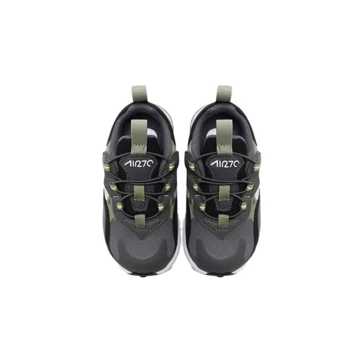 Nike Air Max 270 Cushioning, Wear Resistant Low Top Kids' Running Shoes Gray Green Kids' CD2654-022