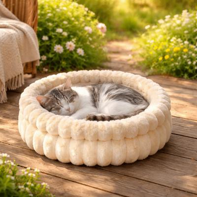 Universal Thicken Winter Cat Nest Round Washable Pet Sleeping Basket Warm Pet Mat Autumn Winter