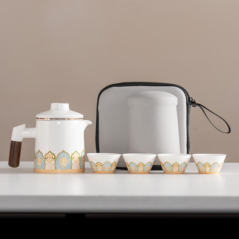 

Travel tea set, portable bag, express cup, outdoor storage, portable tea cup, business souvenir, high-end gifts