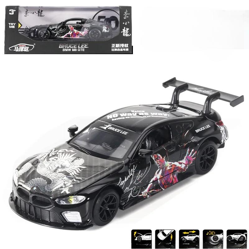 

1/32 BMW M8 GTE Collaboration Version Alloy Sports Car Model Diecasts Metal Racing Car Vehicles Model Sound Light Kids Toys Gift чёрный
