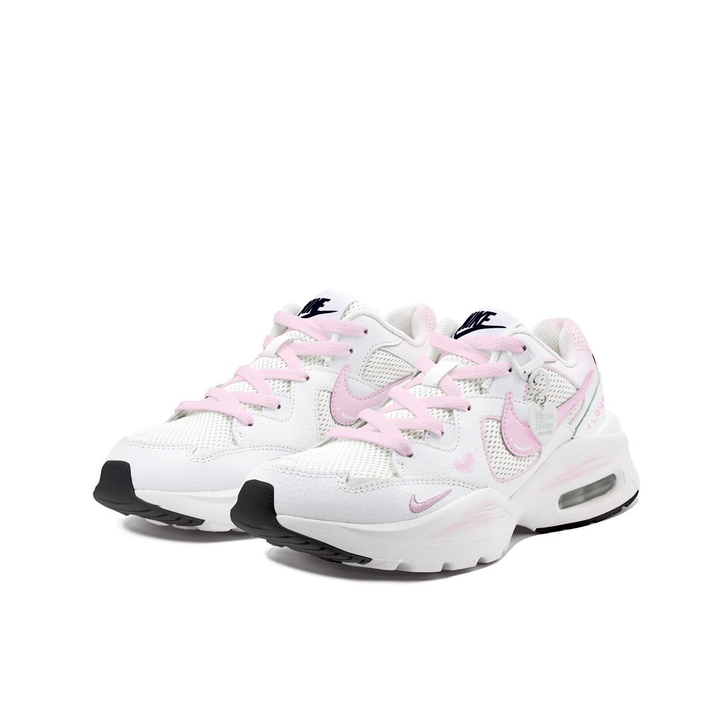 Nike Air Max Fusion Cushioning Abrasion Resistant Low Top Air Cushion Running Shoes Women's Pink CJ1671-100(Team403-BOX)