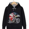 2025 Loose Fit Outdoor Sports Hoodie with 3D Santa Claus Christmas Print