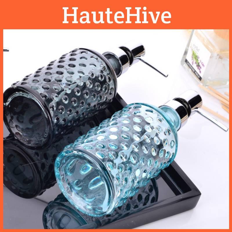 Handglas Moderner Seifenspender 400ml Pumpe Dekoratives Geprägtes Haushaltsdesign