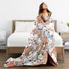 Bubu & Dudu Collage Throw Blanket Soft Cozy Funny Blanket For Outdoor Travel Flannel Bedspread Bed Cover