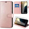 Case and Tempered Glasses - E.F.CONNECTION - iPhone 16 Pro Max - Soft Case - Synthetic Leather - Pink