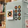 Customizable Audio Message Player Programmable Vinyl Record Fridge Magnet with 9 NFC Music Records, Retro Aesthetic Magnetic Personalized Sound