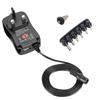 Universal Power Adapter with 6DC Plugs, Adjustable Voltage from 3V to 12V Compact and Portable Design