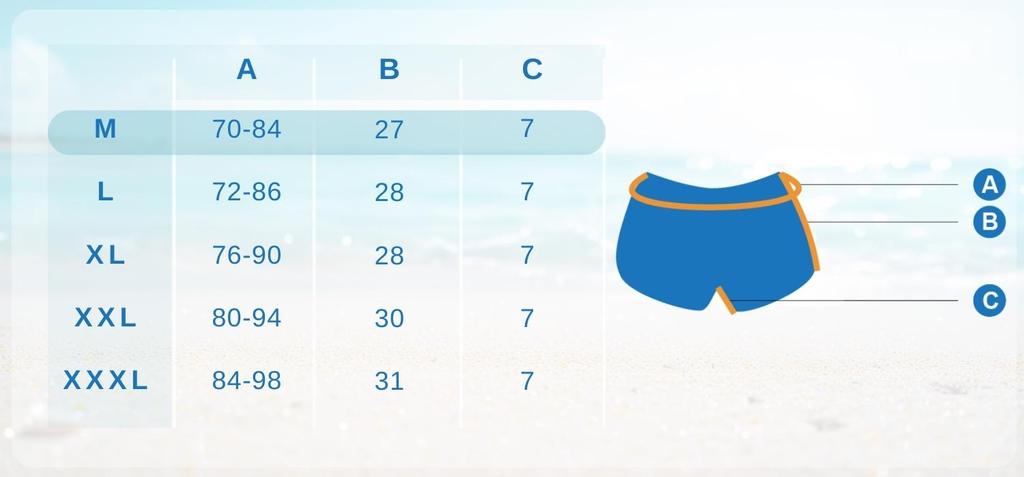 Men's swimming shorts for the pool or the beach, blue. Men's swimming shorts, blue, M.