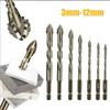Four-Edged Eccentric Drill Bit Skewed Head High Hardness Tile Drill Bit Serrated Concrete Drill Bit Set Drilling Tool
