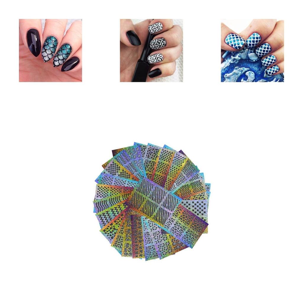 24 ark av premiumkvalitet för manikyrstenciler för nagelkonst för felfri design