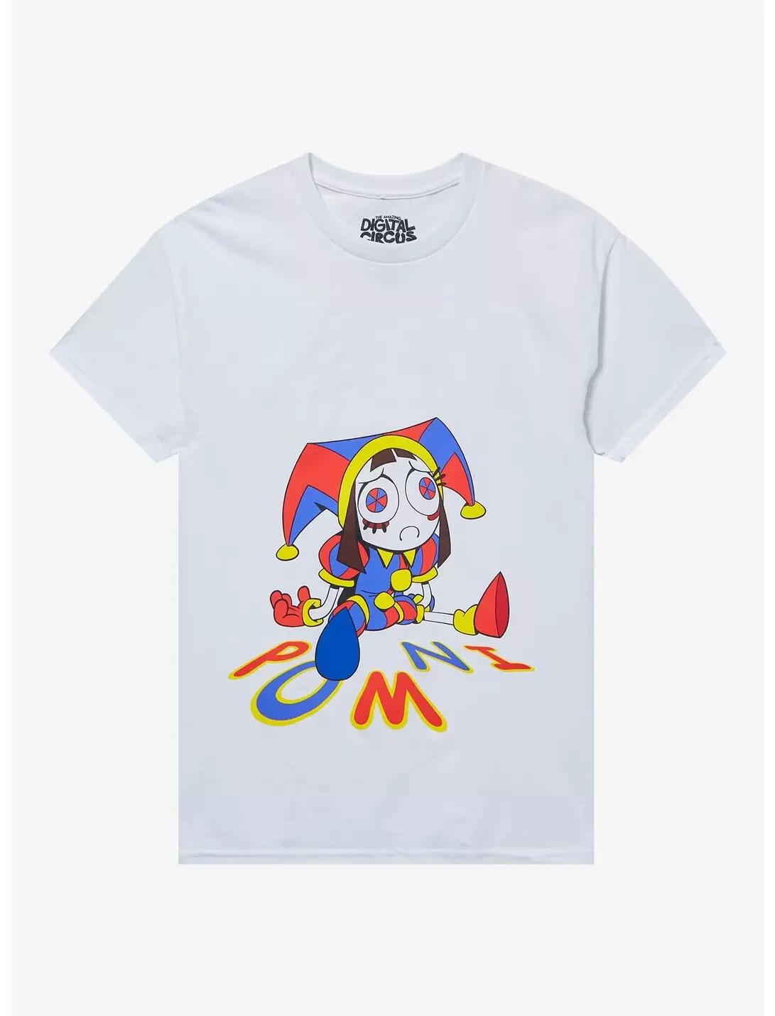 The Amazing Digital Circus Mens Pomni GlowInTheDark White T-shirt New XS3XL XXXXL