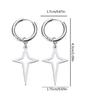 Star Drop Earring Rock Cool Women Cross Earring for Lady Girls Gift Jewelry