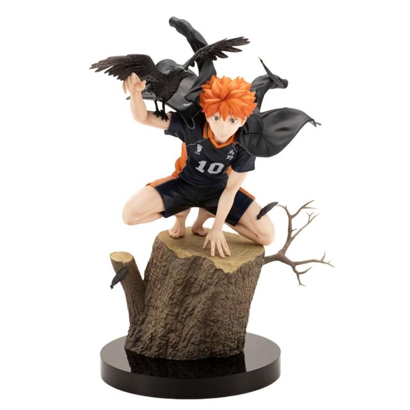 New Haikyuu Anime Figure Hinata Shoyo Kageyama Tobio Barefoot Squatting Crow Collectible Model Desktop Ornament Adult Gift