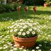 3 Pcs Rustic Metal Calla Lily Garden Stake Vintage Flower Outdoor Yard Art for Patio Lawn Garden Backyard Planter Pots Flower Beds Decor