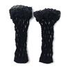 Black Mesh Socks For Women Elegant Ruffle Frilly Dress Socks Hollowout Fishnet Rhombus Patterned Ankle Socks Hosiery