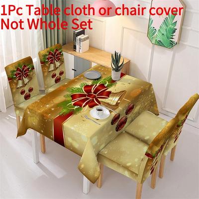1 ks Vodotěsný Vánoční ubrus na jídelní stůl Vánoční dárky Potah na jídelní židli Vánoční prostírání Ubrus Domácí párty dekorace