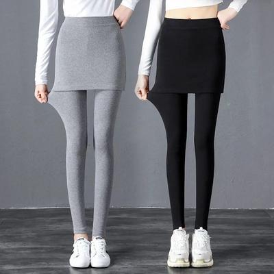 Large Size Outside Wear False Two Pieces of Dress Pants Thin Section High Elasticity Thin Package Hip
