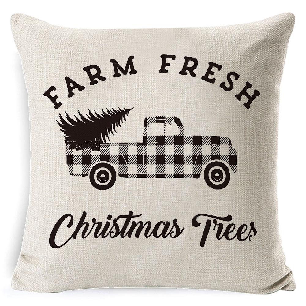 Nový vánoční povlak na polštář kostkovaný polštář domov pohovka polštář povlak na polštář dárek postel polštář