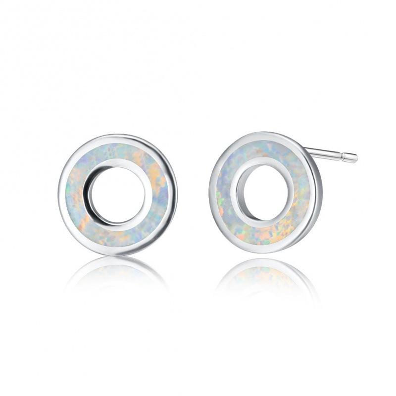 Wish Opal Circle Earrings
