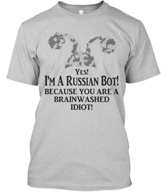 American Patriot V Russian Bot TTshirt Made in the USA Size S to 5XL L