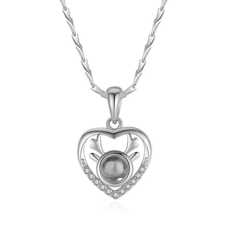 

Вы Здесь По Пути, Подвеска-ожерелье с головой оленя для женщин, Свежее и Роскошное