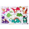 Montessori Wooden Peg Puzzle Board: Animal, Fruit & Vehicle Shape Recognition for Kids