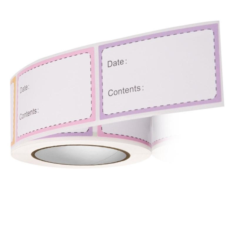 250Pcs Food Date Labels 50x30mm Adhesive Label Sticker Removable Freezer Labels for Kitchen Freezer Restaurant Bistros