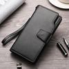 Men Wallets Business Zipper Long Wallet Clutch Purse Coin Card Holder