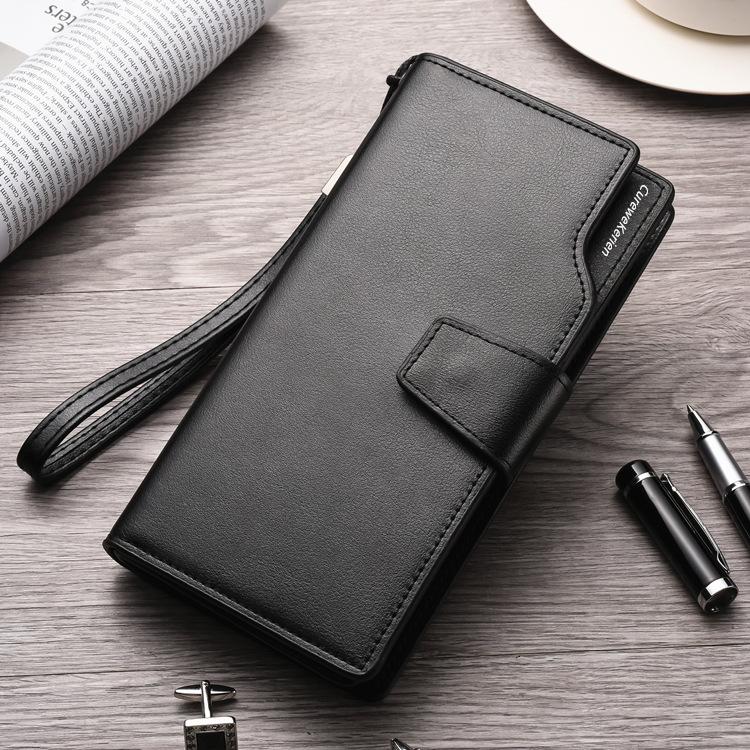 Men Wallets Business Zipper Long Wallet Clutch Purse Coin Card Holder