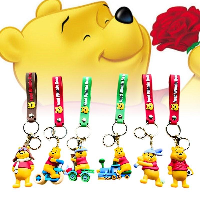 Cute Winnie The Pooh Keychain Adorable Cartoon Pvc Bag Charm Perfect Gift Idea