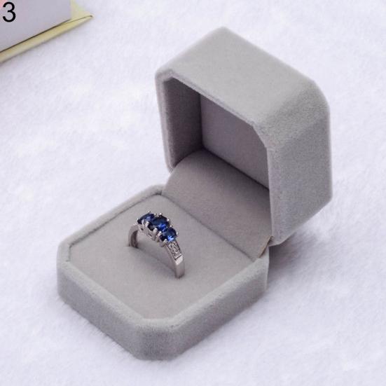 Custodia regalo per gioielli con pendente ad anello per orecchini di fidanzamento in velluto