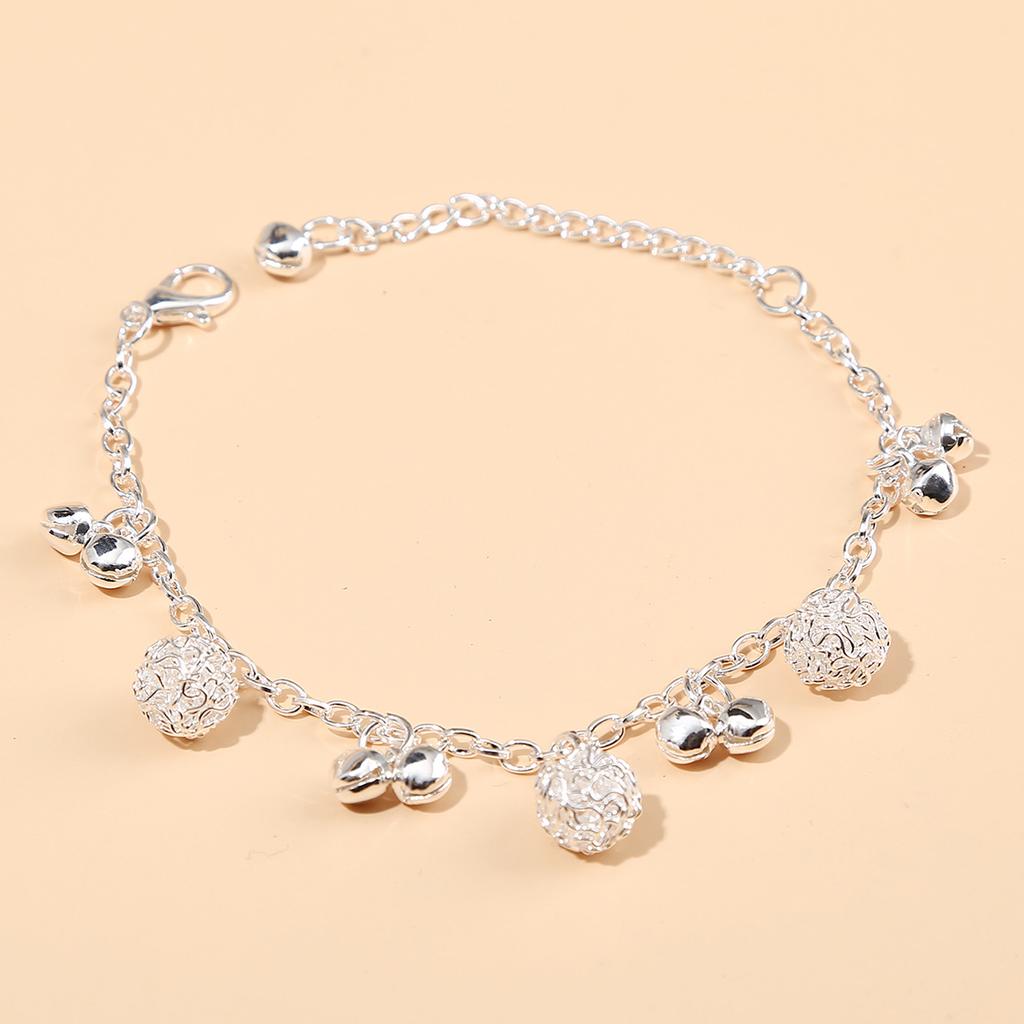 1pc vintage Bohemian alloy bell ball women's bracelet summer personalized accessory
