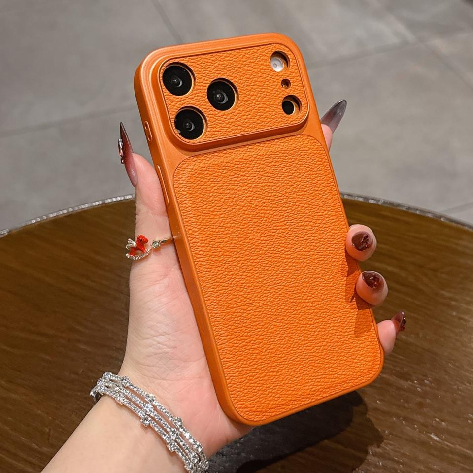 Süßes Leder Handyhülle Für Für Iphone 17 Air 13 14 1 16 17 Pro Max 16Pro 17Pro Offiziell Großes Fenster Stoßfest Schutzhülle